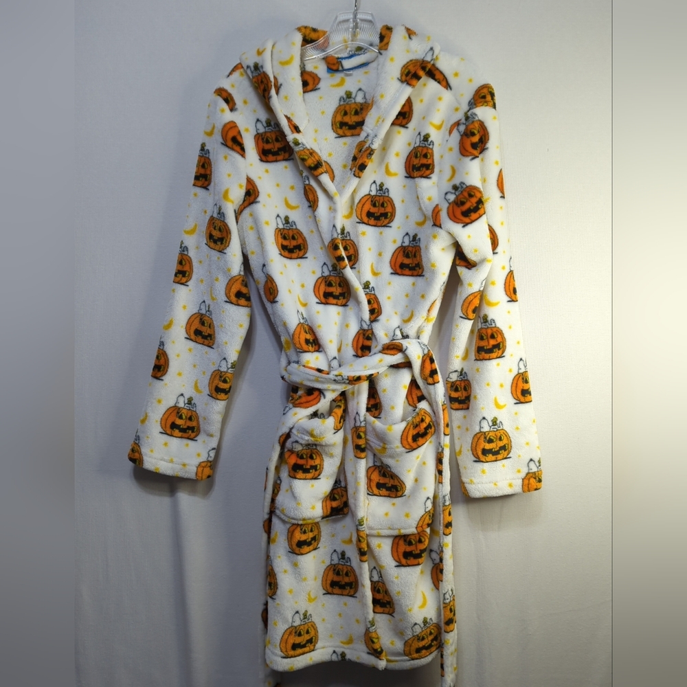 Snoopy Peanuts Berkshire‎ Halloween Plush Bathrobe  Hooded Sleepwear Women S/Md